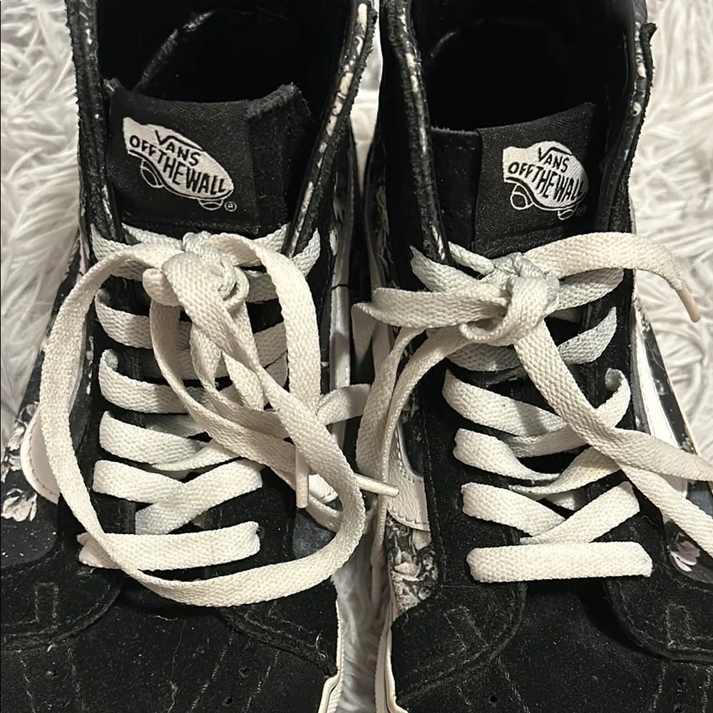 Vans Women's Black Floral High-Top Sneakers - Picture 7 of 10